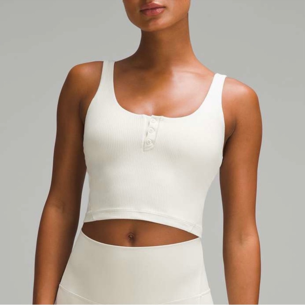 Lululemon Align Ribbed Henley Tank Top, Bone